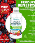 Bio Naturals Liquid Whole Food Multivitamin For Men & Women With Over 100 Ingredients - Superfoods, Omegas, Organic Extracts - 100% Vegan - 32 Oz