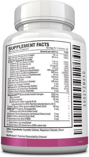Approved ScienceFertilisyl Fertility Supplement Support Hormones and Cycle Prepare Body for Pregnancy Decrease Risk of Infertility Prenatal Vitamins for Conception Support 60 Capsules