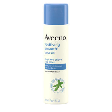 Aveeno Positively Smooth Moisturizing Shave Gel With Soy Aloe And Vitamin E To Help Prevent Nicks Cuts And Razor Bumps Lightly Fragranced 7 Oz