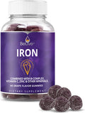 Belive Iron Gummies - Multivitamin With Iron, Vitamins & Zinc For Blood Oxygen - Grape Flavor, Vegan Supplement For Women, Men & Kids