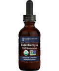 Global Healing USDA Organic Elderberry & Echinacea Liquid Supplement Tincture | Antioxidant Immune Support Against Harmful Organisms for Adults and Kids, Vegan, Non-GMO, 2-Month Supply (2 Oz)