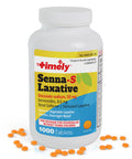 TIME-CAP LABS, INC. Timely Senna S Laxative - 1000 Count Tablets - Compared To The Active Ingredients In Senokot-S - Natural Vegetable Based Laxatives For Constipation Relief, Gentle Overnight Relief And Stool Softener