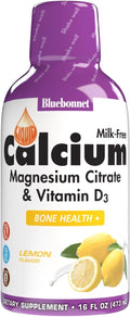 Bluebonnet Nutrition Liquid Calcium Citrate Calcium Citrate Magnesium Citrate Vitamin D3 Bone Health Gluten Free Soy Free Milk Free Kosher 32 Servings Strawberry Flavor 16 Fl Oz (Pack of 1)