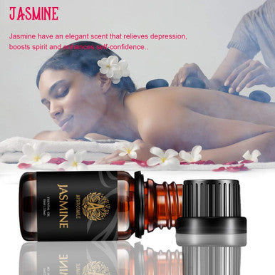 Aromatherapy Essential Oils, 100% Pure Essential Oils Jasmine Scent for Diffuser, Humidifier, Massage, Aromatherapy, Skin & Hair Care, Jasmine Aromatherapy Essential Oils 0.33 oz - 10ml