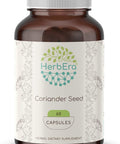 HerbEra Coriander Seed 60 Capsules, 500 mg, Coriander Seed (Coriandrum sativum) Dried Seed (60 Capsules)