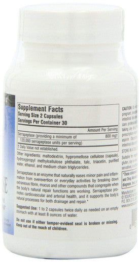 Serrapeptase Source s, Inc. 60 VCaps