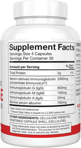 Silver Fern Cleanse - Daily Gut Detox - 1 Bottle - 120 Capsules - 30 Day Supply - Immunoglobulin G, A & M -(Igg, Iga, Igm) - Postbiotic