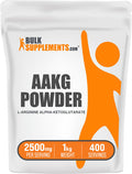 Bulksupplements.Com Aakg Powder - Arginine Alpha-Ketoglutarate, Akg Supplement - Nitric Oxide Supplement, Arginine Supplement - Unflavored & Gluten Free, 2500Mg Per Serving, 1Kg (2.2 Lbs)