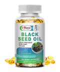 Alliwise Black Seed Oil Softgel, Cold Pressed Black Cumin Nigella Stiva With Irish Sea Moss, Quercetin With Bromelain, Elderberry Extact Enhanced Absorption, Antioxidant, Skin & Hair, Immune Health Support