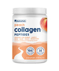 NativePath Collagen Peptides - Hydrolyzed Type 1 & 3 Collagen. Keto & Paleo Grass-Fed Protein Powder for Hair Skin Nails Bones Joints Digestion and More - No Gluten or Dairy (Peach 226g)