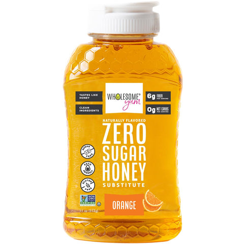 Wholesome Yum Zero Sugar Honey Substitute (Keto) - Natural Sugar Free Honey Alternative With Monk Fruit & Allulose - Zero Net Carbs, Non GMO, Gluten Free, No Aftertaste (11 oz)
