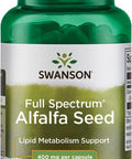 Swanson Full Spectrum Alfalfa Seed 400 Milligrams 60 Capsules