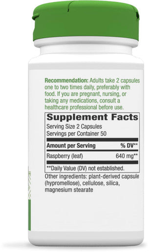 Nature'S Way Raspberry Leaves, 640 Mg Per Serving, 100 Capsules