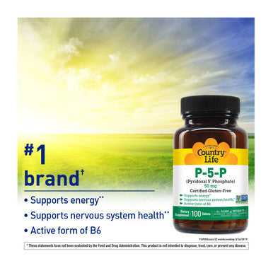 Country Life P-5-P Pyridoxal-5-Phosphate 50 mg