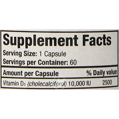 Vitamin D3 60 Caps By Harmonic Innerprizes (formerly Etherium Tech)