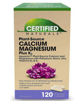 Certified Naturals Plant-Source Calcium Magnesium and K2 - 120 Veg Capsules