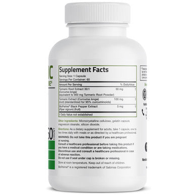 Bronson Turmeric Complex with BioPerineÃ‚Â® - 1,000 mg 60 Count