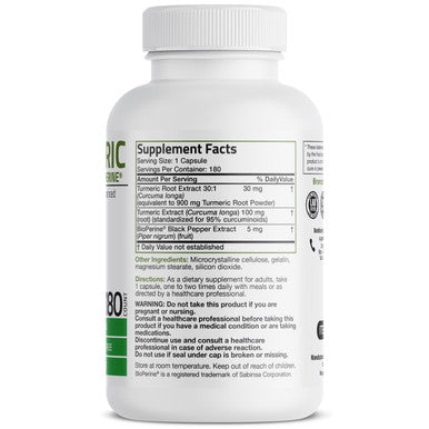 Bronson Turmeric Complex with BioPerineÃ‚Â® - 1,000 mg 180 Count