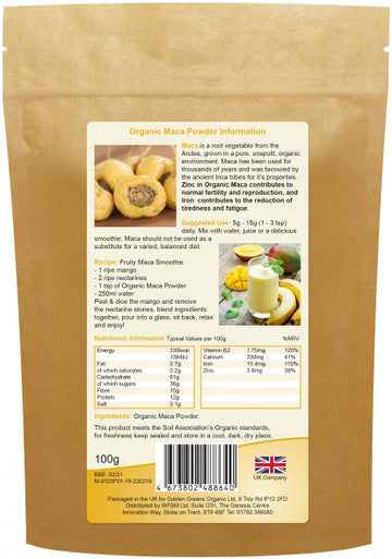 Golden Greens (Greens Organic) Organic Maca Powder 100g