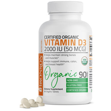 Bronson Vitamin D3 USDA Certified Organic - 2,000 IU 90 Count