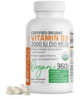 Bronson Vitamin D3 USDA Certified Organic - 2,000 IU 360 Count
