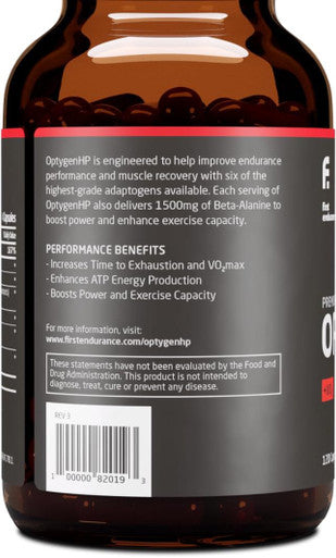 First Endurance OptygenHP Endurance Supplement 120 Capsules Clinically Shown to Increase Endurance and Performance