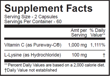 Jigsaw Health Pureway-C+Lysine120 caps