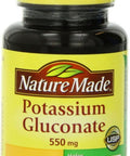 Nature Made Potassium Gluconate 550Mg 100 Tablets (Pack Of 5)
