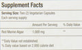 Red Marine Algae 60 VEG CAPS By Bio Nutrition Inc