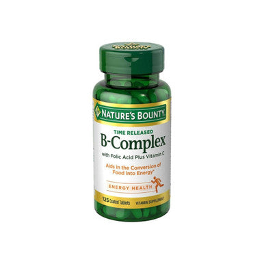 Nature'S Bounty B-Complex With Folic Acid Plus Vitamin C Tablets 125 Ea