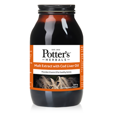 Potter's Malt Extract with Cod Liver Oil 650g Butterscotch Flavour