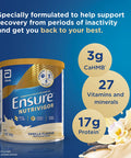 Ensure NutriVigor Protein Shake | Boost Energy and Help Support Recovery| Vitamin D Supplement with Protein, CaHMB and 27 Vitamins and Minerals | 400g | Vanilla Flavour