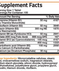 Bronson Vitamin B Complex (Vitamin B1, B2, B3, B6, B9 - Folic Acid, B12), 100 Tablets