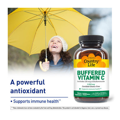 Country Life Buffered Vitamin C with Bioflavonoids 1000mg