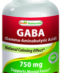 Best Naturals Gaba 750 mg 100 Veggie Caps