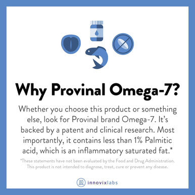 InnovixLabs Purified Omega 7 30 Capsules 1Month Supply 210 mg Omega7 per Pill as TriglycerideForm Palmitoleic Acid The Healthy Fat in Fish and Macadamia Nut Oil Omega 7 Supplement