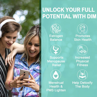 Dim Supplement Women 400Mg, Estrogen Supplement For Women, Sugar Dim Gummies For Men & Women W/ Biotin, Flaxseed Oil, Burdock, Calendula, Bioperine For Hormone Balance, Menopause & Prostate 60Cts