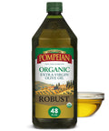 Pompeian Smooth Organic Extra Virgin Olive Oil - 16 fl oz | First Cold Pressed Olive Oil for Cooking - Smooth Taste for Sauteing, Stir-Frying, and Baking