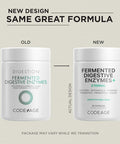 Codeage Fermented Digestive Enzymes Supplement 3-Month Supply - 14 Digestive Enzymes Probiotics Prebiotics Fermented Botanicals Plant-Based Multi Pancreatic Enzymes - 1 Capsule a Day - 90 Capsules