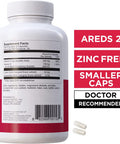 Viteyes AREDS 2 Zinc Macular Health Formula Capsules Natural Vitamin E No Zinc No Copper Eye Vitamin Smaller Capsules Vision Protection 180 Capsules