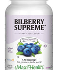 Maxi Health Bilberry Supreme With Eyebright And Lutein Eye Support Formula 120 Count