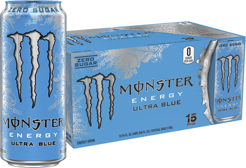 Monster Energy Zero Ultra, Sugar Free Energy Drink, 16 Ounce | Pack of 15