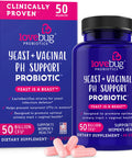 LoveBug Probiotics Complete Women's Health 50 Billion CFU Vaginal Care and pH Balance Probiotic Proven Ingredients with Pacran Promotes Urinary Tract Health Advanced Strength 30 Capsules