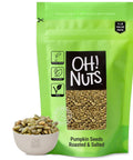 Oh! Nuts Pumpkin Seeds - Roasted Salted - 2 lb - No Shell Pepitas - Packed in New York Zip-Seal Bag for Exceptional Freshness