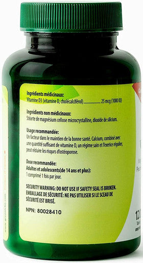Greeniche Natural Vitamin D, 120 Tablets, Helps to Maintain Overall Good Health, Bone & Teeth Health Formula, Helps to Reduce the Risk of Osteoprosis