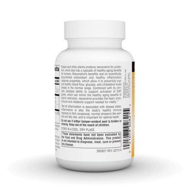 Source s Resveratrol 550, Heart Support & Healthy Aging*, 500 MG (30 Tablets)