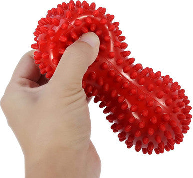 Agatige Double Peanut Massage Lacrosse Ball, Spiky Therapy Ball For Leg Back Shoulder Muscle Release Relief Deep Tissue Massage Yoga Ball(#1)