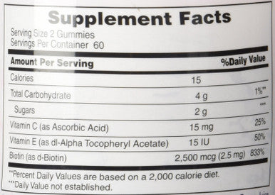 Nature's Bounty Optimal Solutions Hair Skin & Nails Gummies With Biotin