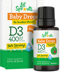 Carlyle Baby Vitamin D3 400 Iu | Liquid Drops | .31Oz (9.2 Ml) | 1 Year Supply (365 Servings) | Vegetarian, Non-Gmo, And Gluten