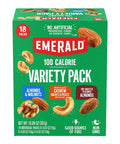 Emerald Nuts Mixed Nuts Variety Pack 18ct (1-Pack) , 100-Calorie Individual Packs , Features Dry Roasted Almonds, Natural Almonds & Walnuts, and Roasted & Salted Cashews